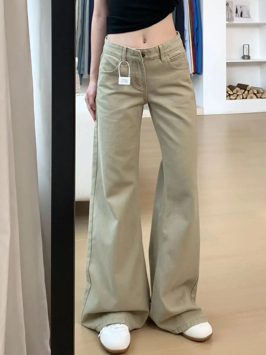 بنطال ذو قصة أرجل واسعة منقوشة للنساء شتوي من الصوف سروال قصير سميك للتحكم في البطن بطانة شيربا ثقيلة الوزن منقوشة بطبقات نسائية #1