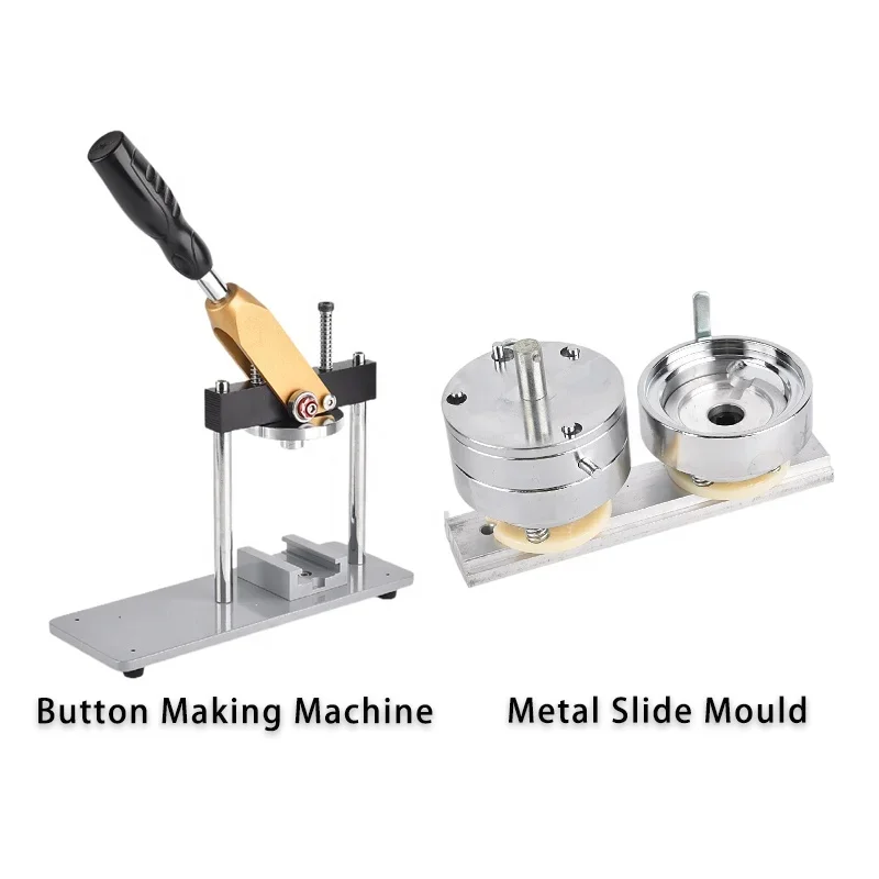 Best Price New Manual Button Making Machine with metal back button material 100 sets