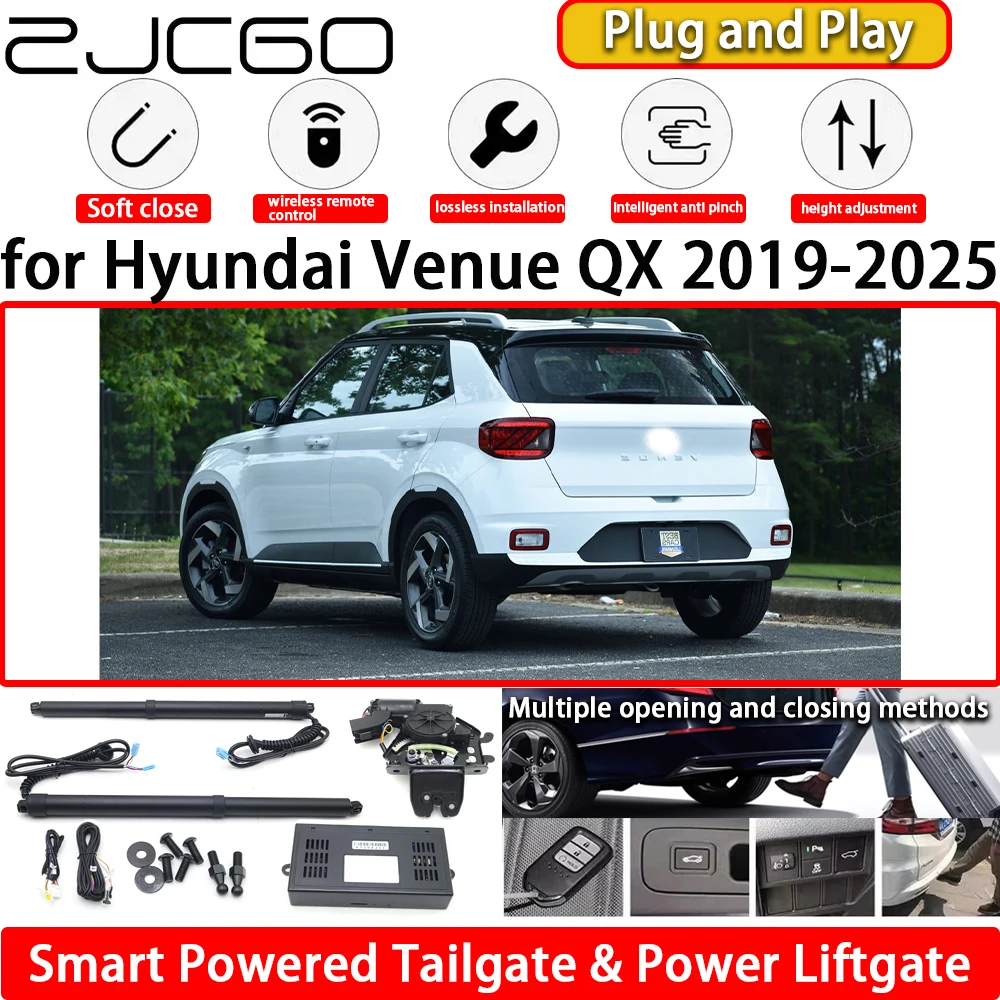 

ZJCGO for Hyundai Venue QX 2019-2025 Automatic Electric Powered Tailgate Power Liftgate Tail Gate Lift Kit System Plug & Play