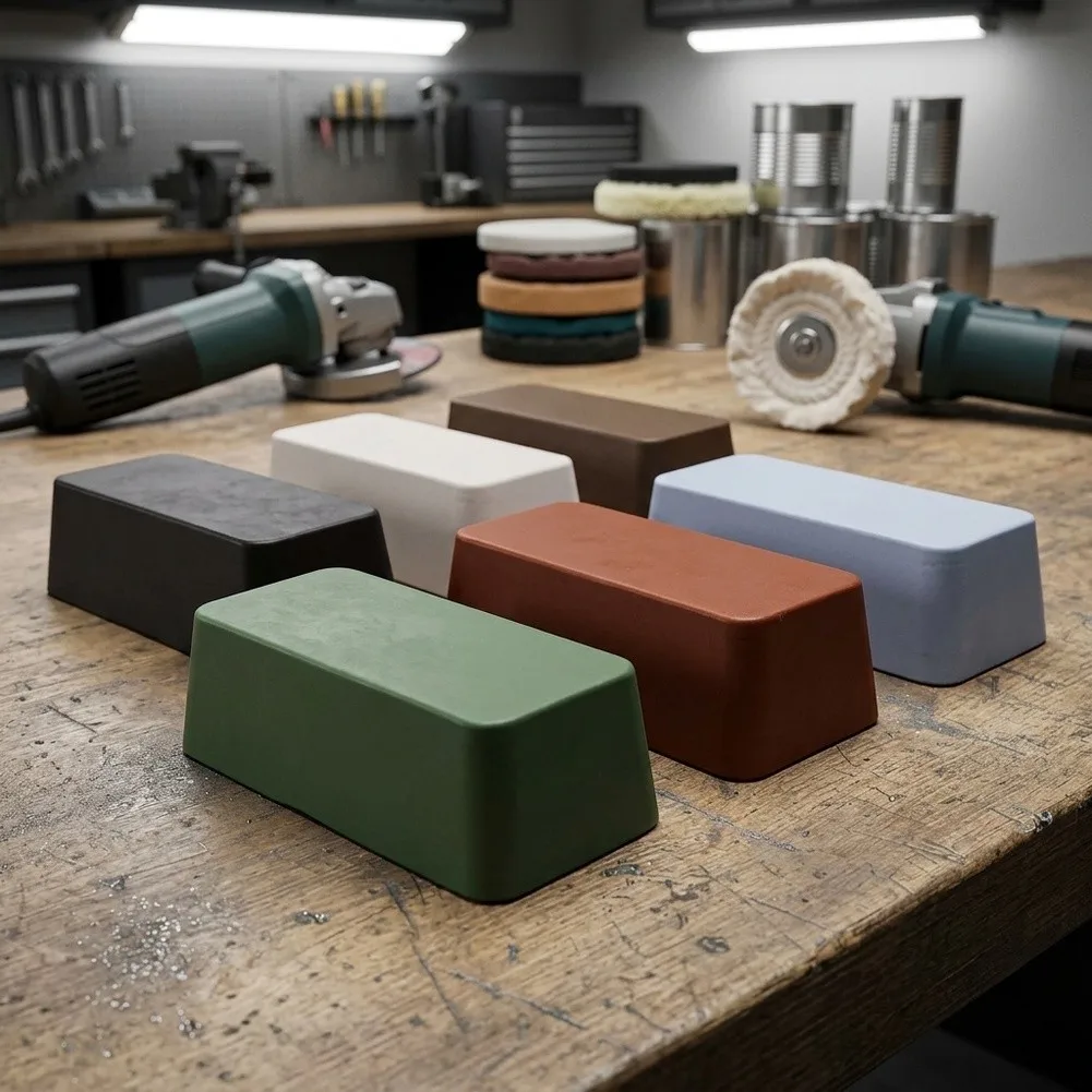 Polishing Compound Set for Stainless Steel Aluminum and Metal Surfaces with Sequential Stages for Professional Finish