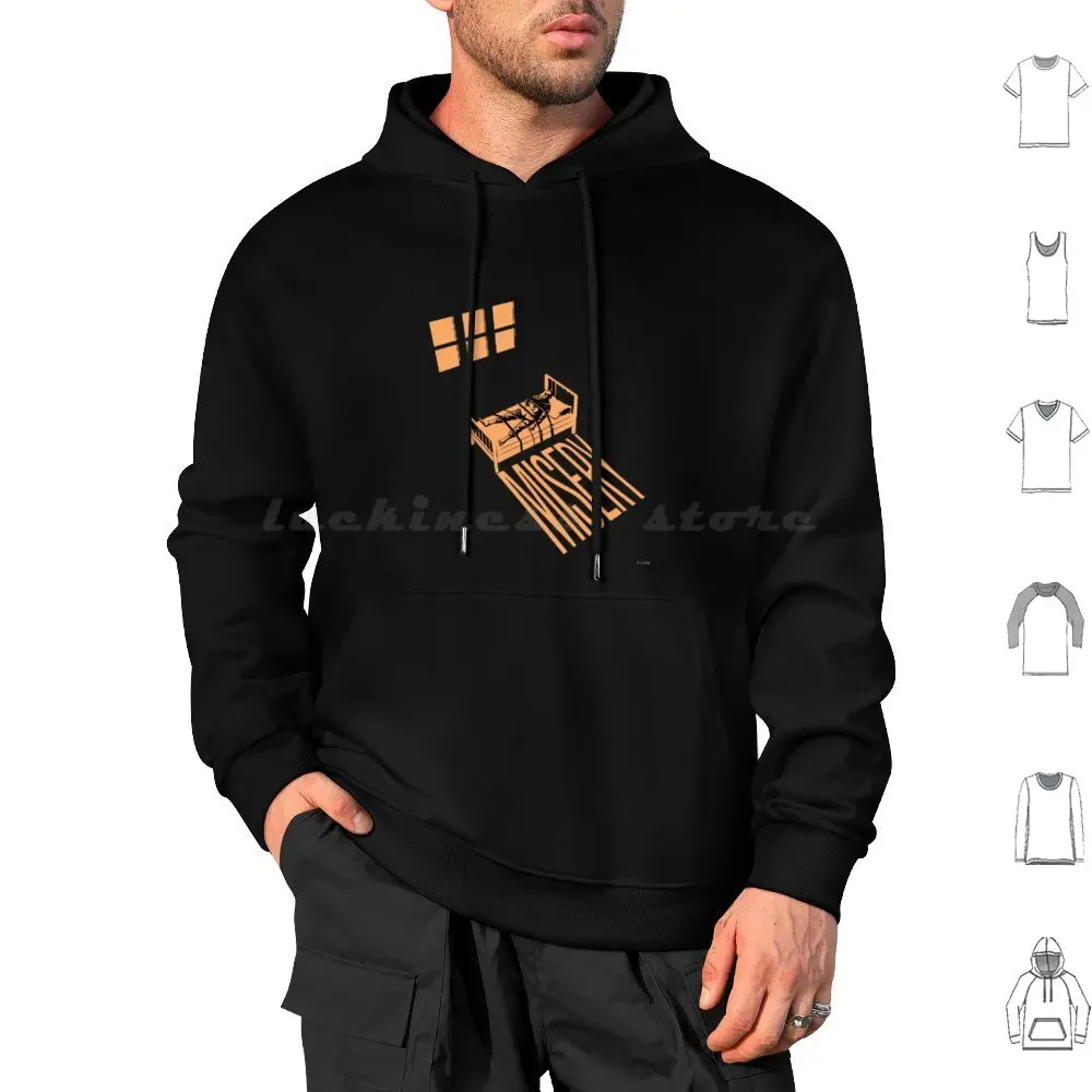 Misery-Stephen King película de terror obra de arte Sudadera con capucha algodón manga larga Misery Stephen King película de terror aterrador ventana oscura