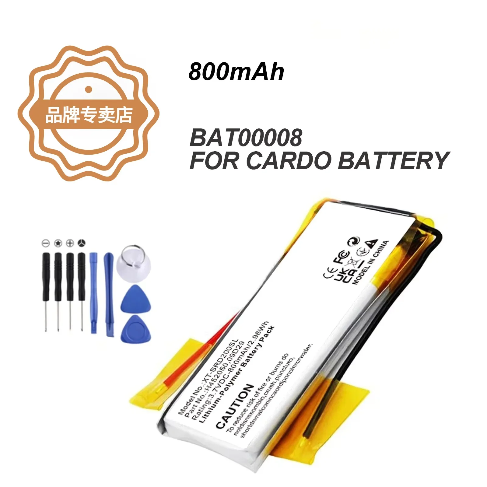 800mAh Original Replacement Lithium Battery Part BAT00008602048 For Cardo Freecom 4X Spirit Motorcycle Bluetooth Headset