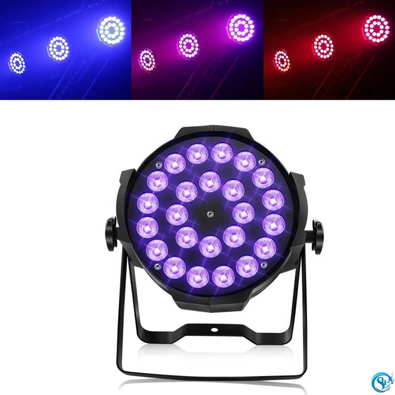 

Aluminum 24*10W Full Colorful Led 6 In1 RGBW UV Stage Wedding Wash Par Light DMXControl For Nightclub Disco Party