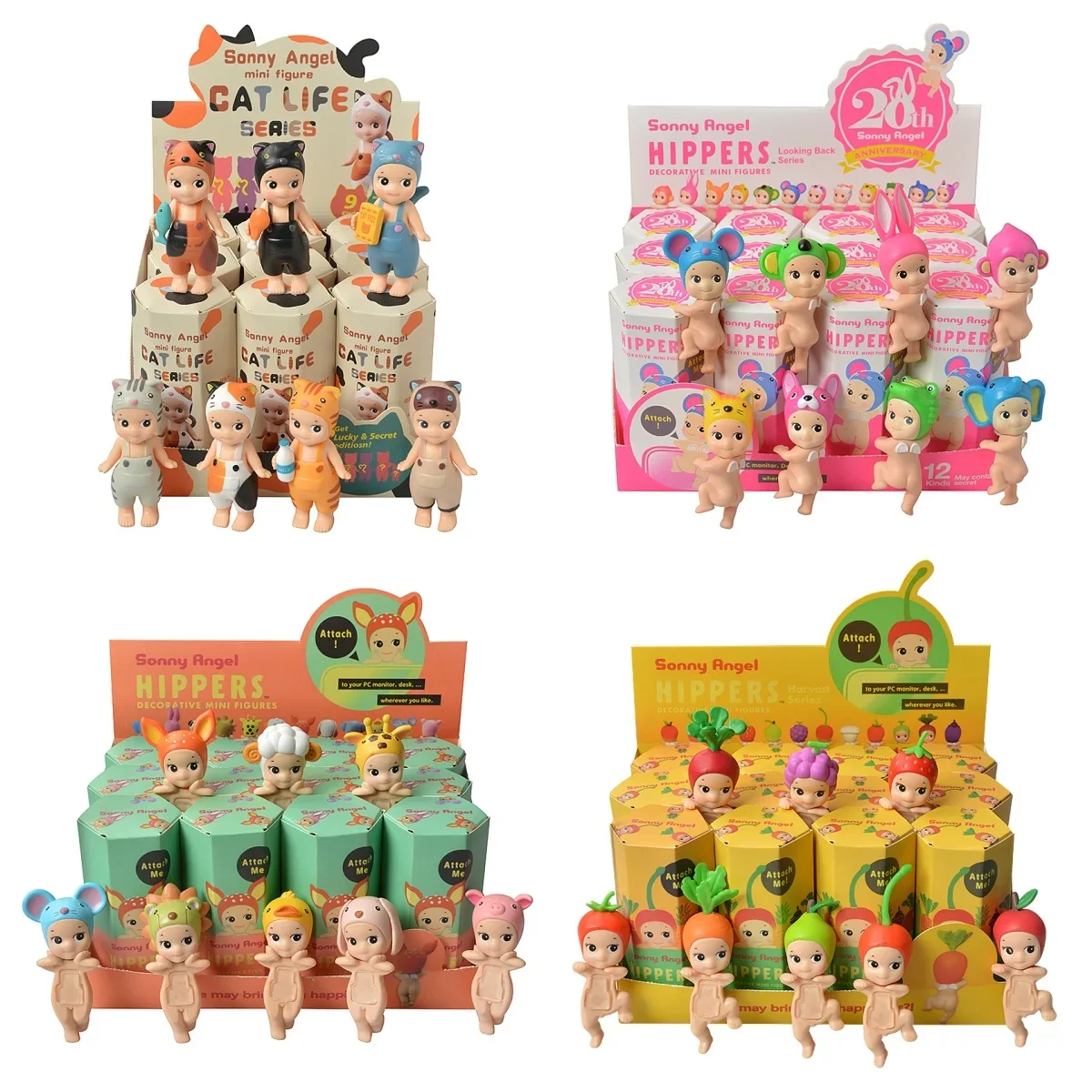Sonny Angel-Mini muñeca con caja ciega, Animal bonito, serie de frutas y verduras, decoración de escritorio de varios estilos, regalo para niños, juguete coleccionable