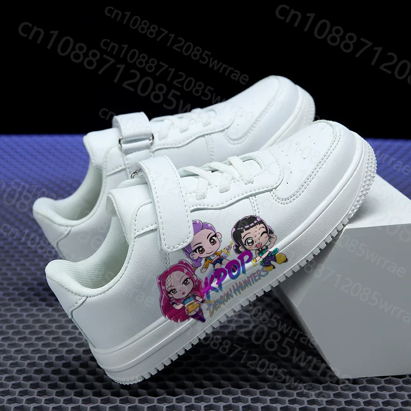 2025 عيد الميلاد KPop شيطان الصيادين الطباعة أحذية الأطفال بنين بنات مريح أربعة مواسم تنفس أحذية التنقل