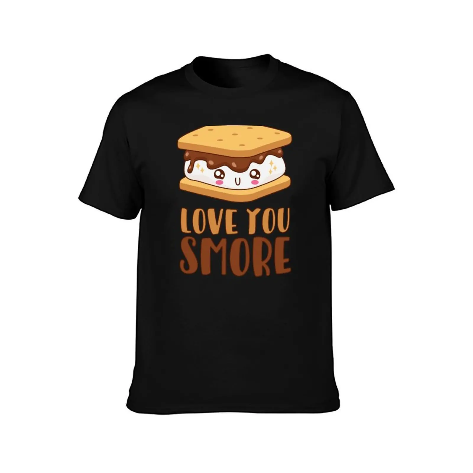 Love You Smore Cute Kawaii Marshmallow Pun T-Shirt Plus Size Loose Short Sleeve Top T-Shirt