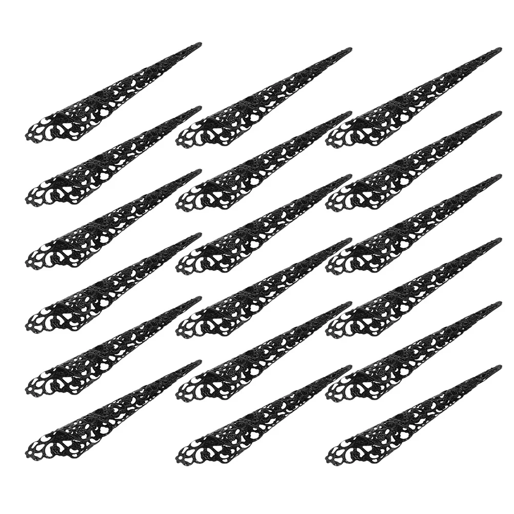 

30Pcs Versatile Usage Black Metal False Nails for Women Halloween Costume Props and Themed Parties Halloween Nails False