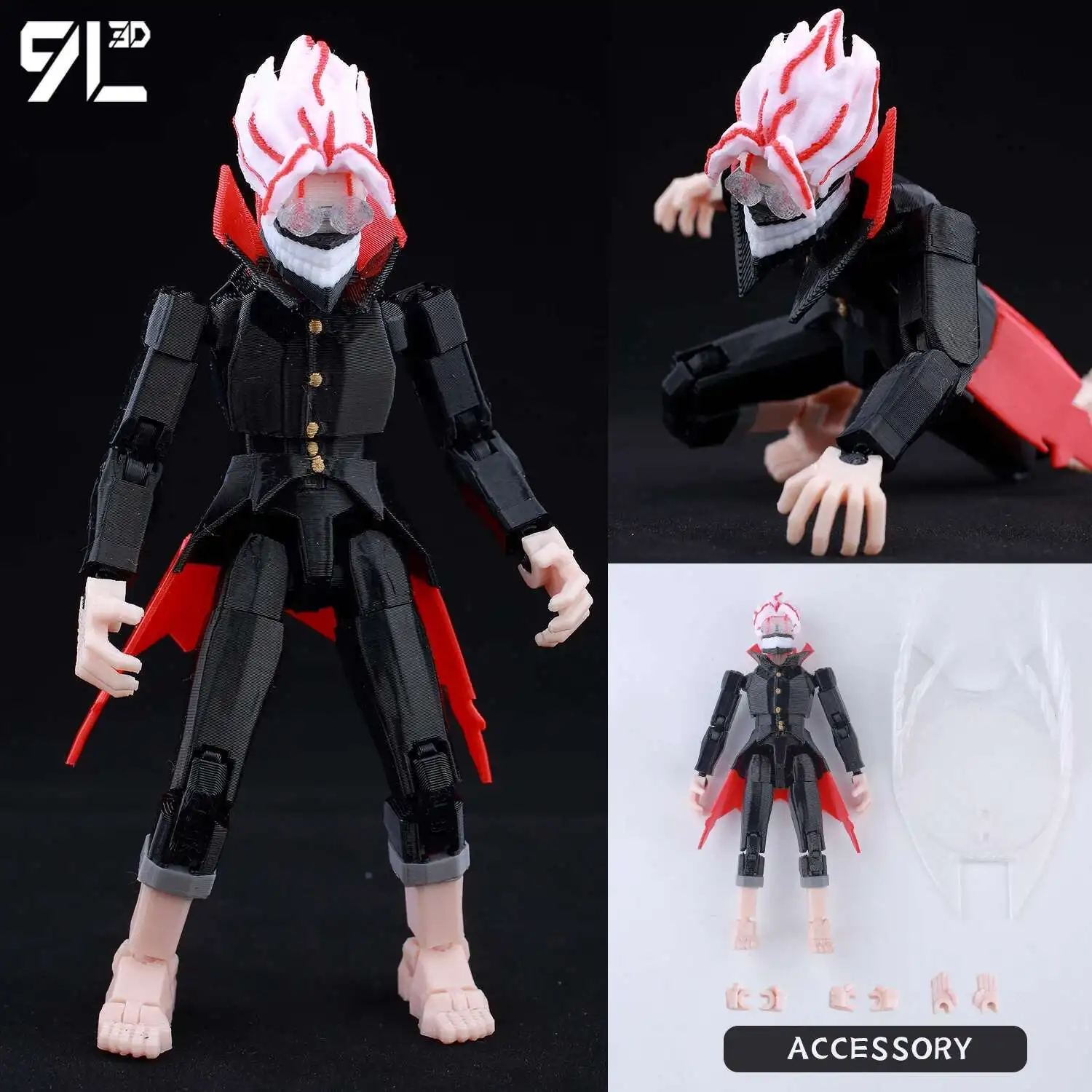9L3D マホラガ & 五条悟 3D プリントフィギュアセット呪術廻戦アニメ多