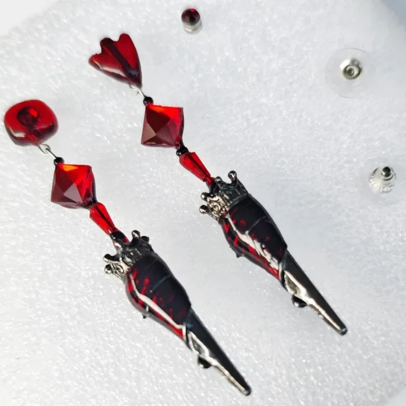 Game Love and Deepspace Sylus Heroines Cosplay Dragon Horn Headwear Earrings Necklace Set Hairpin Jewelry Carnival Accessories