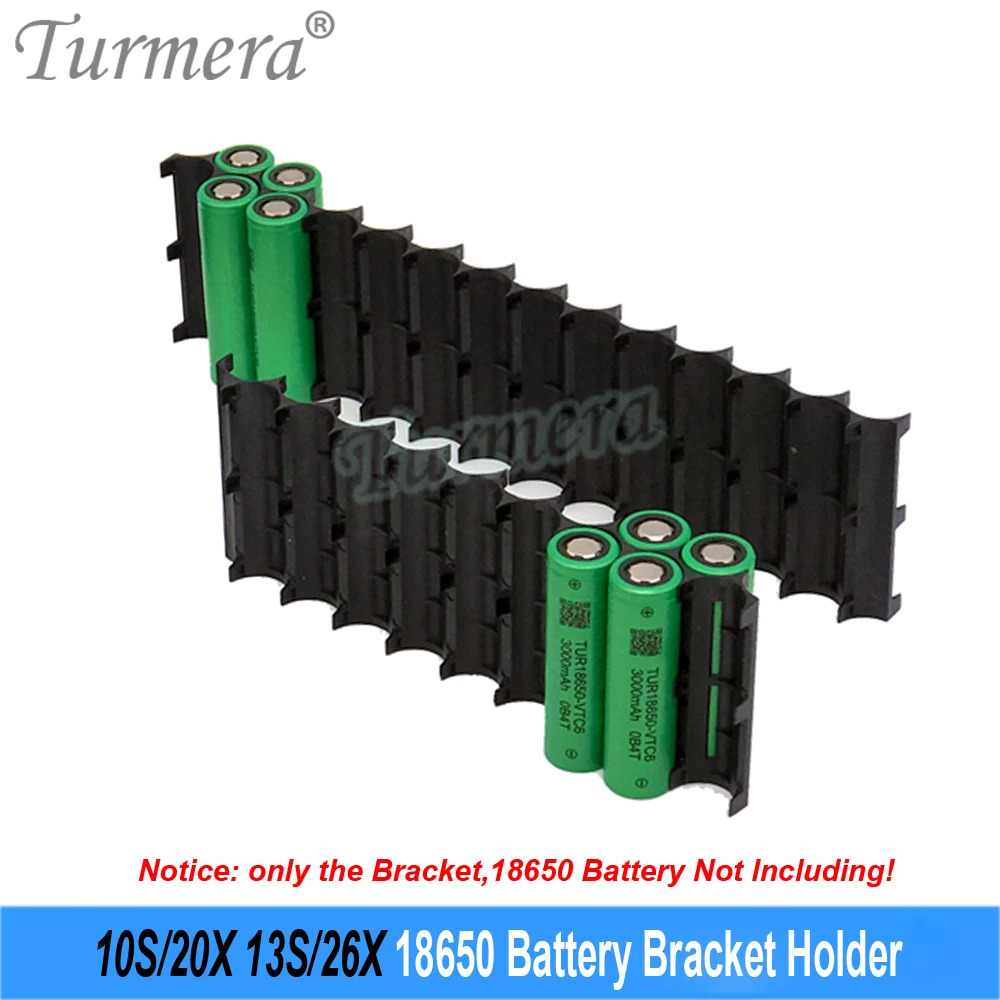 Turmera 18650 21700 Battery Holder 5S 7S 10S 13S Bracket Spacer Assemble for 12V 36V 48V Electric Bike or E-scooter Battery Use