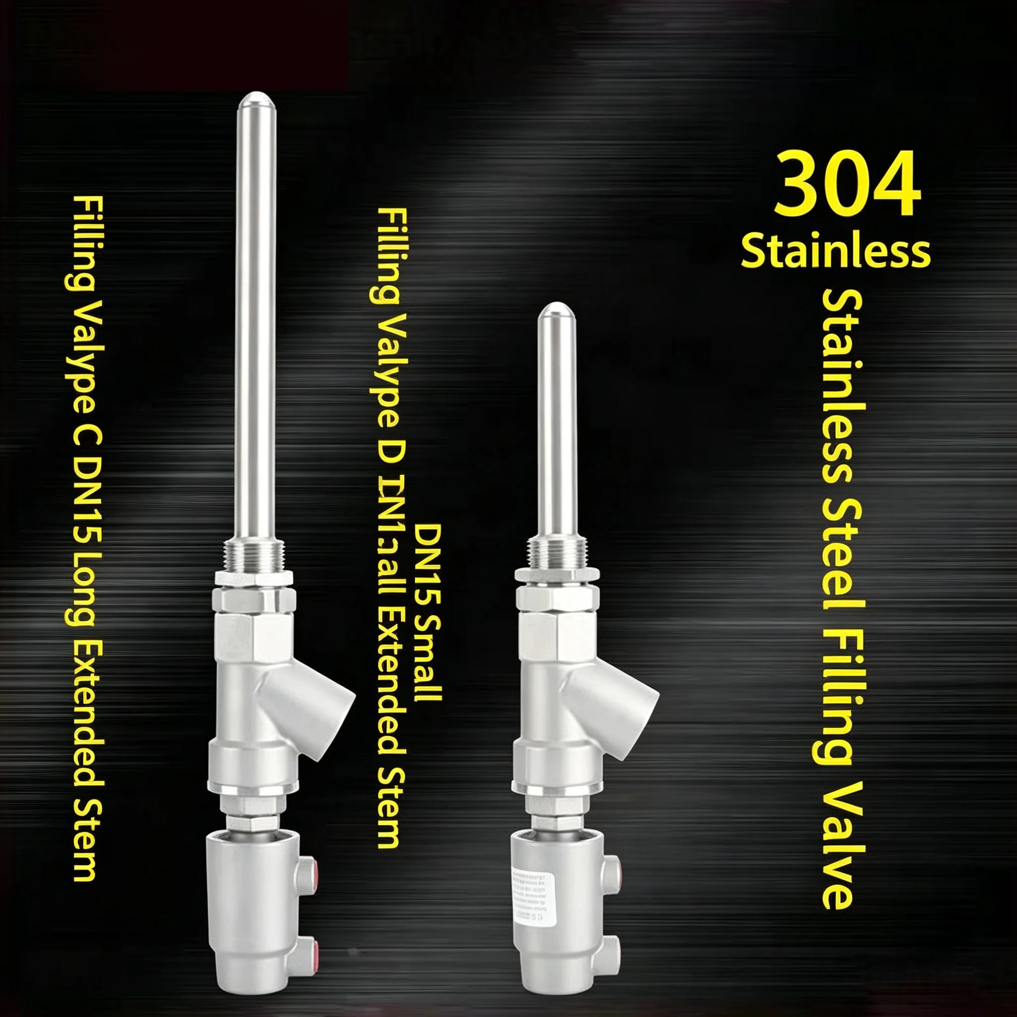 Y Shape Filling Machine Angle Seat Valve 304 Stainless Steel Vertical Horizontal DN10 DN15 3/8