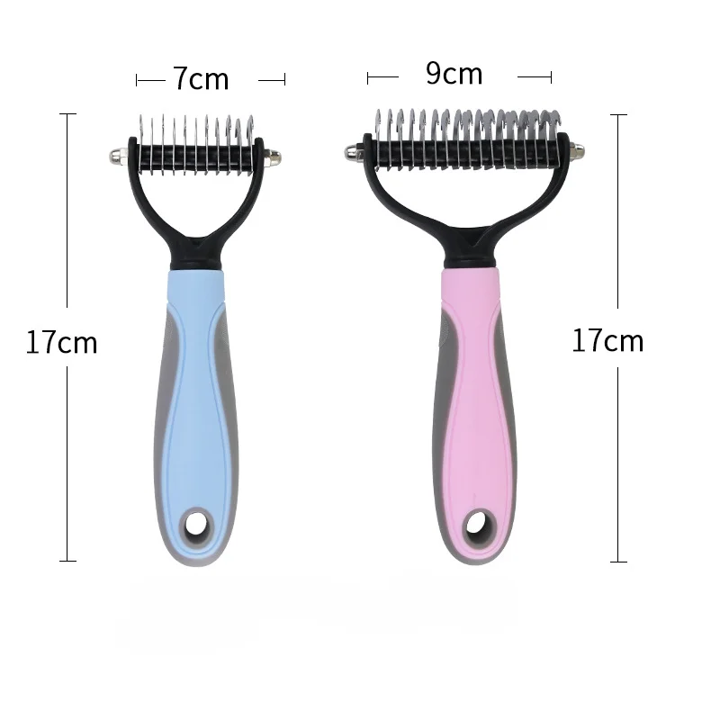 Pet Hair Removal Comb Cat Dog Brush Pet Hair Grooming Tool Puppy Hair Shedding Combs Pet Fur Trimming Dematting Deshedding Brush