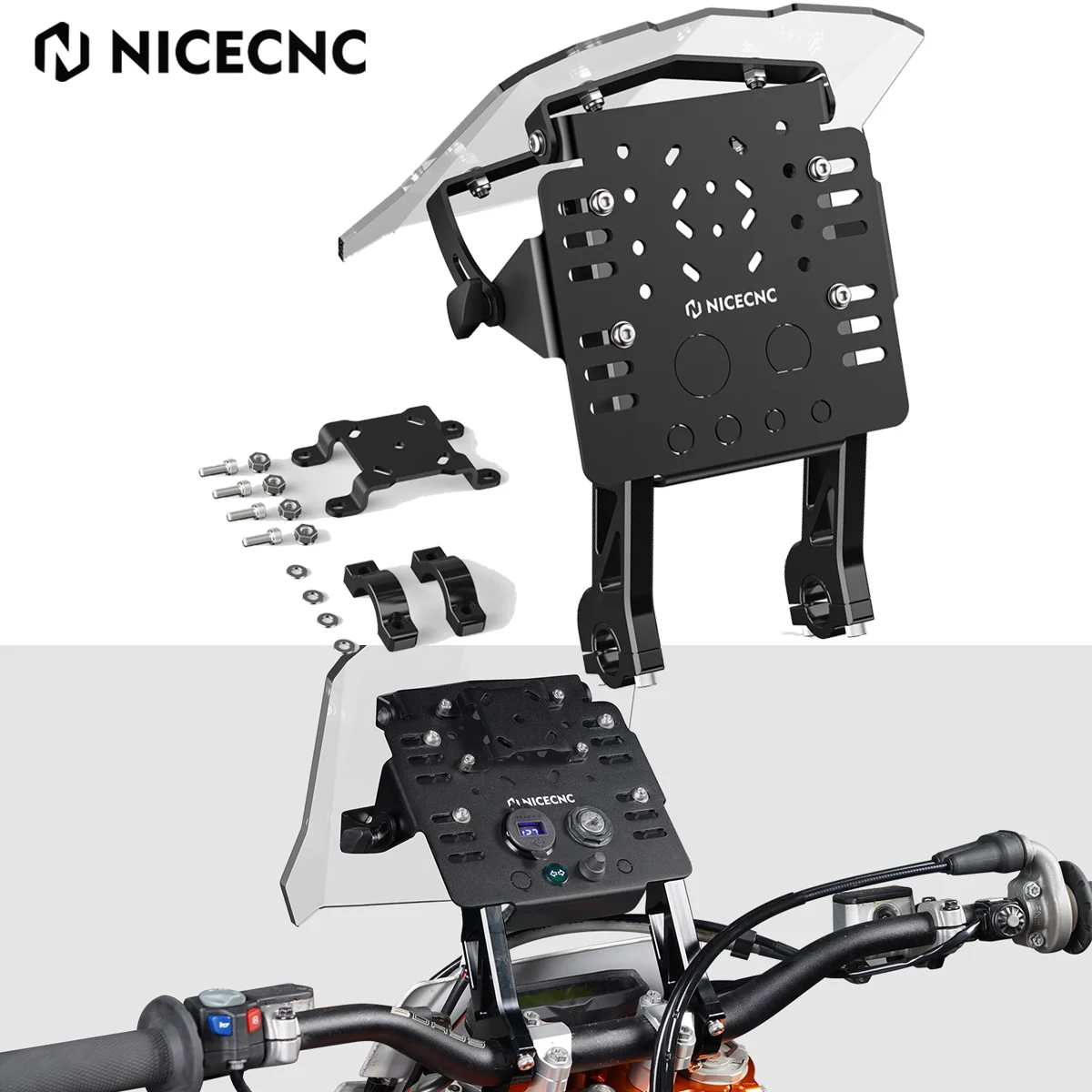 

Universal For KTM 690 2008-2024 GPS Mount Bracket Mini Fairing Kit For Husqvarna 701 Enduro Supermoto 2016-2024 GasGas 700 SM ES