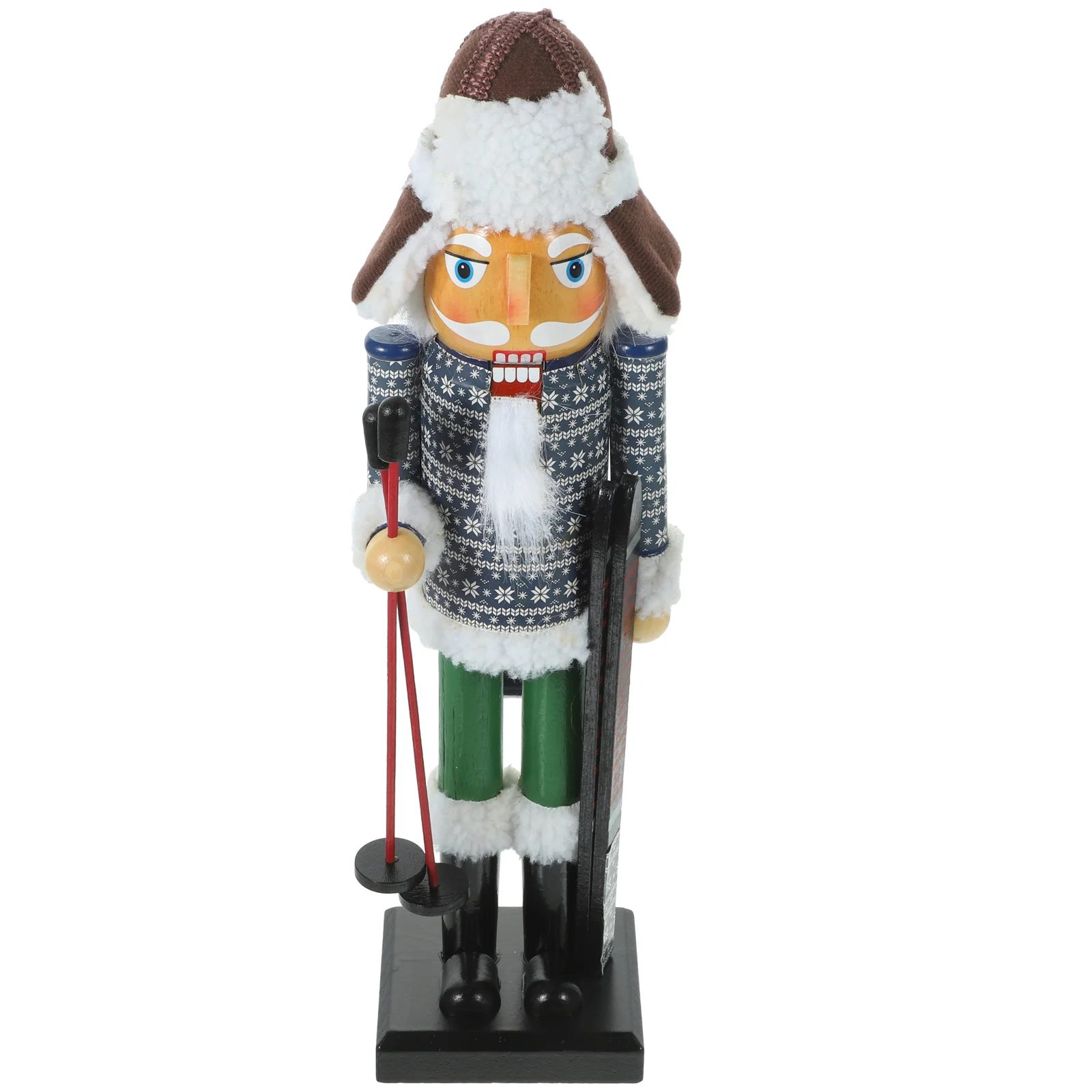 

Christmas Nutcracker Hand-painted Wooden Puppet Figure Nutcrackers Decor Cloth Desktop