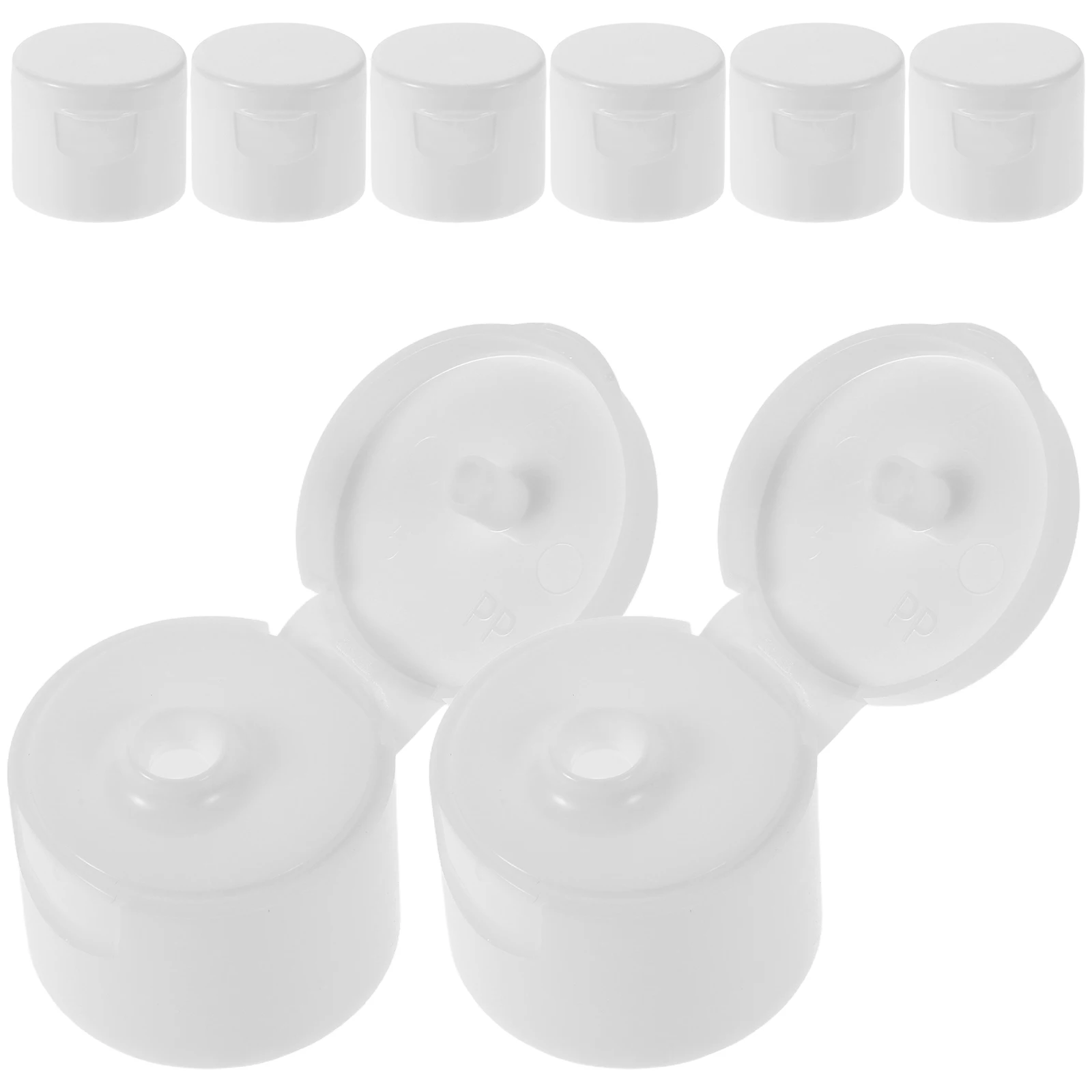 

50Pcs Bottle Caps Plastic Dispensing Lids for Skincare Products Flip Top Replacements for Squeeze Bottles Shampoo