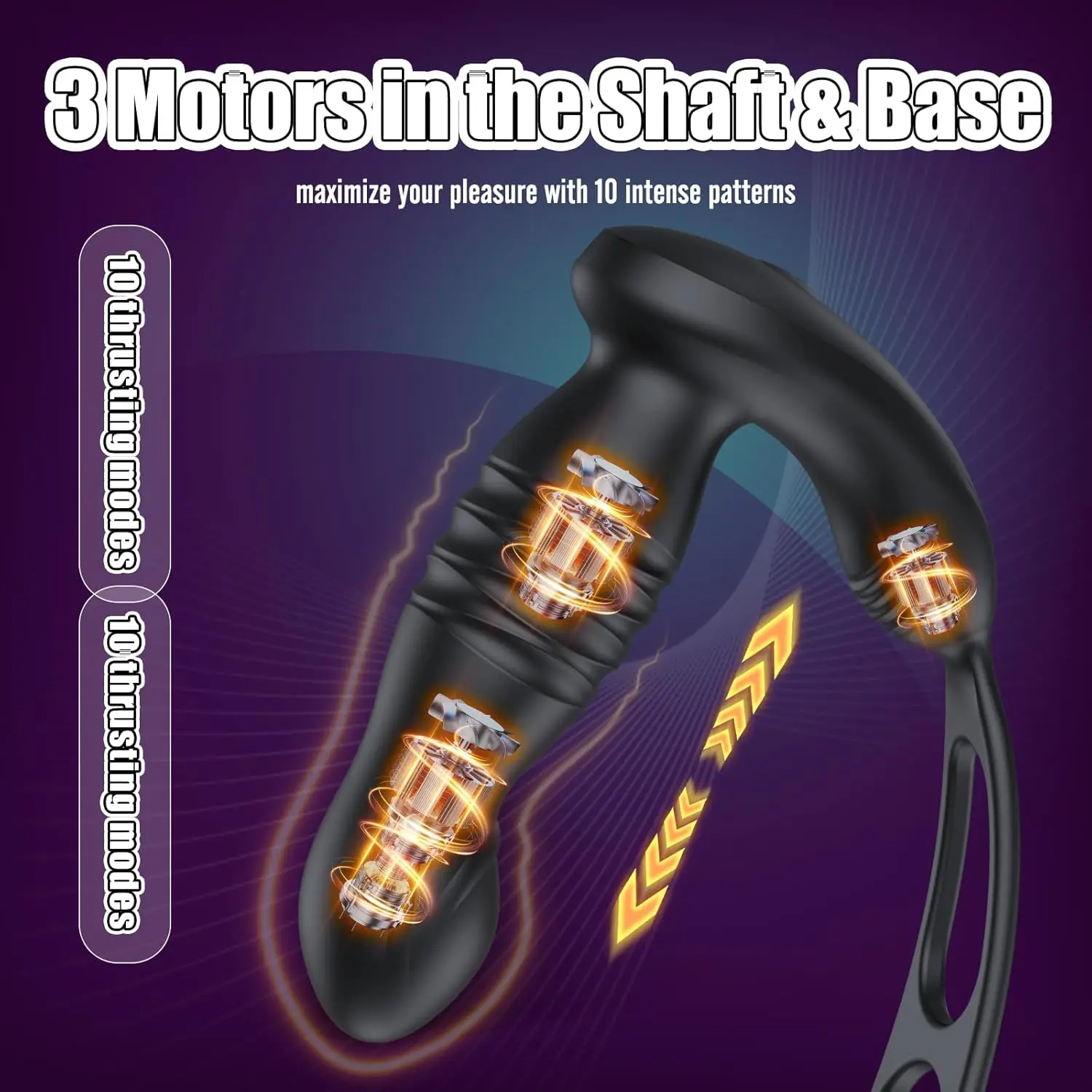 Wibrator do masażu prostaty, męski zabawka erotyczna, wibrator z funkcją pchania, korek analny, sprzęt do masażu prostaty, sztuczny penis, wibrator z funkcją masażu.