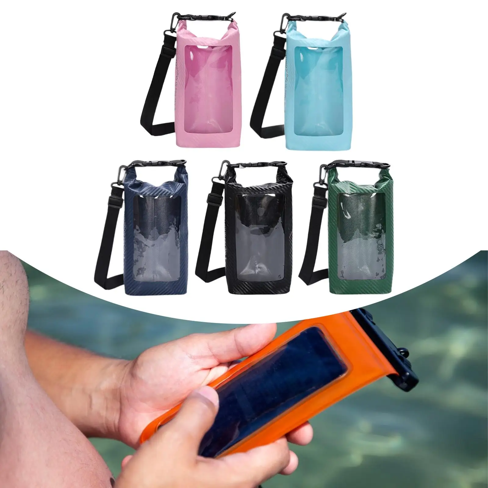 Dry Bag 3L Float Bag Waterproof Phone Pouch for Trekking Swimming Sailing