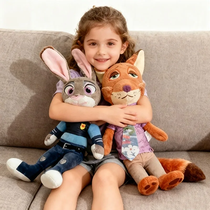 Disney Zootopia Plush Toy Nick Wilde Judith Laverne Hopps 38cm Cartoon Plush Doll Home Decor Birthday Christmas Gift