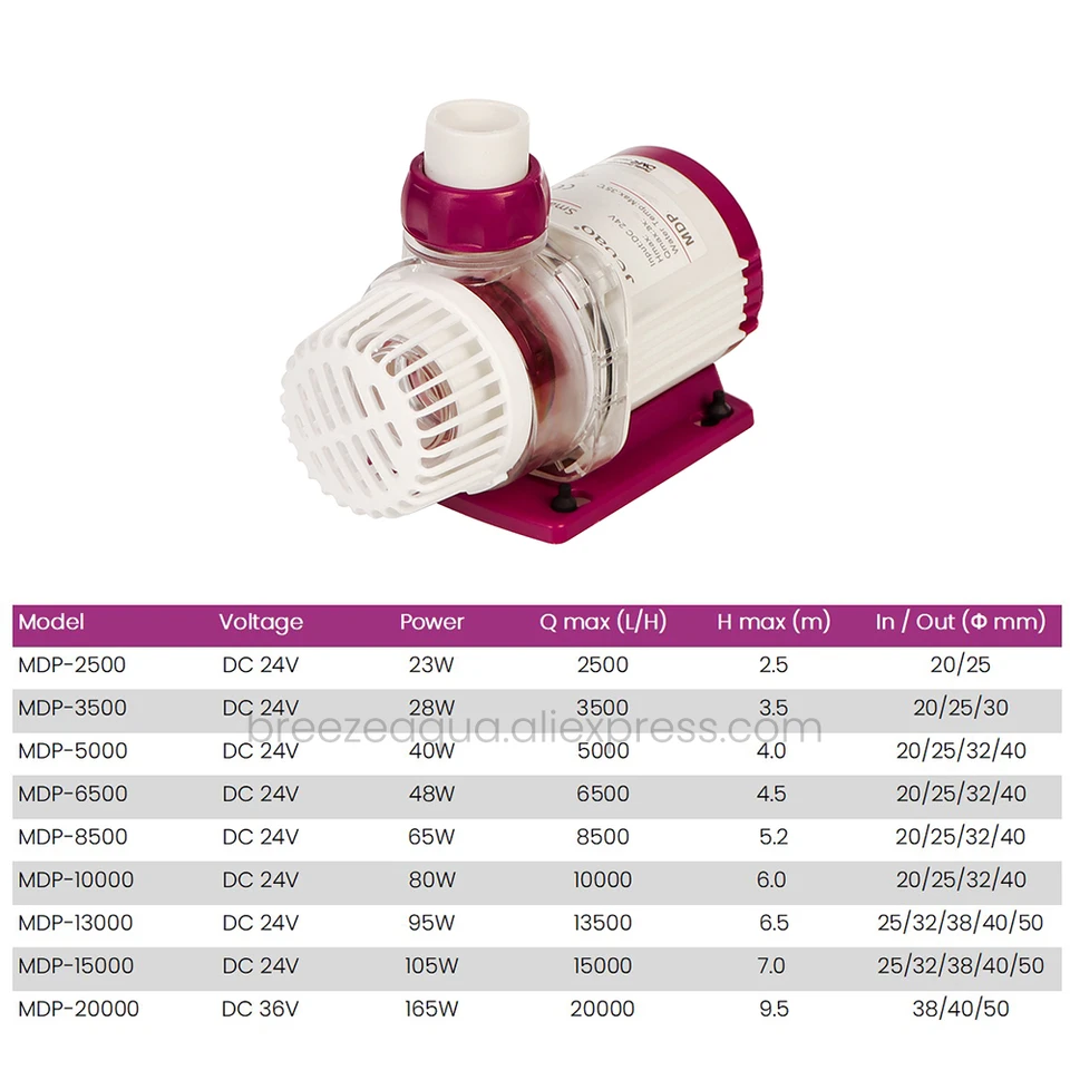Jebao MDP-2500 MDP-3500 WiFi App Control DC Aquarium Water