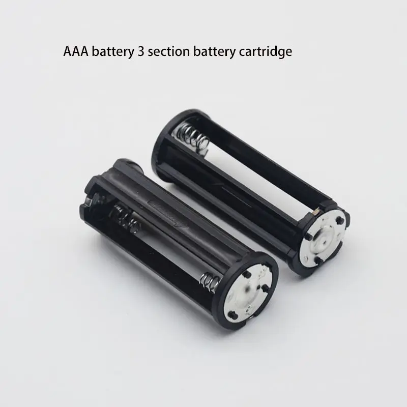 1Pc nero portabatterie adattatore batteria cilindrica per batterie 3 * AAA adattatore convertitore batteria torcia Rack portabatteria