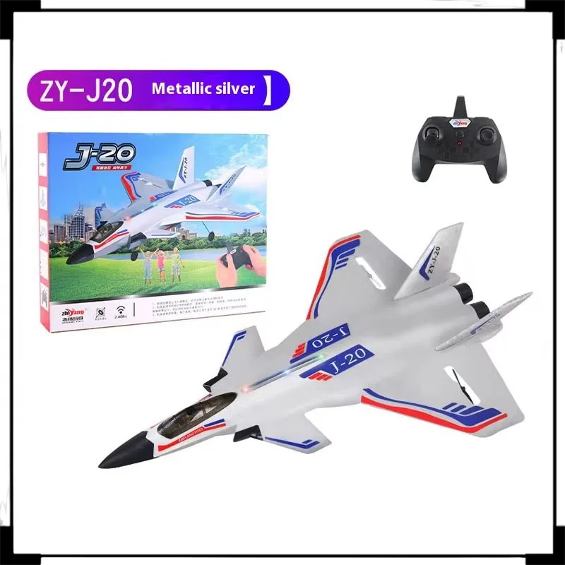 New Zy-J20 Rc Plane Remote Control Aircraft J-20 Glider Fighter Model Fixed Wing Diy Foam Aircraft Model Children'S Toy Gift