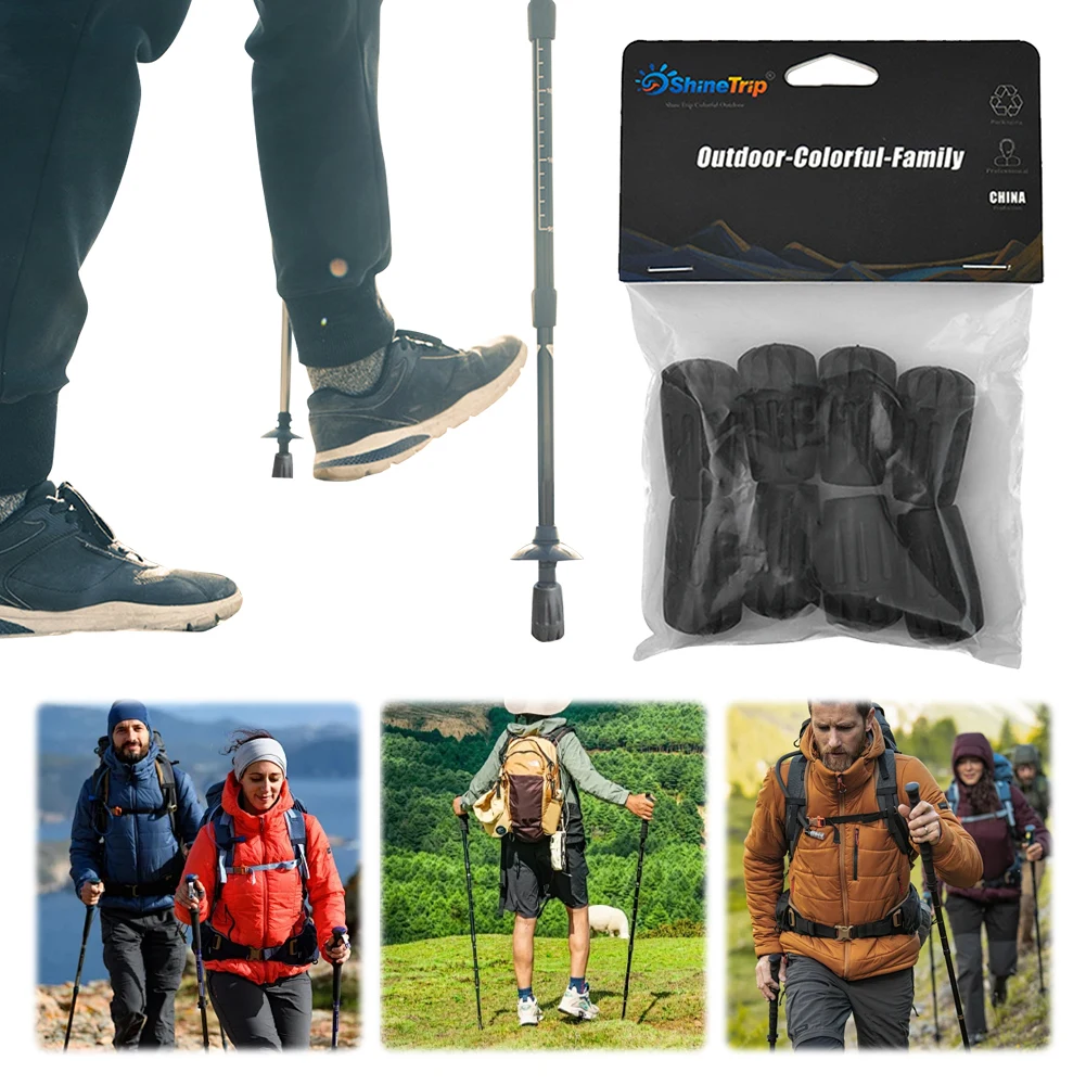 Embouts de bâton de marche en caoutchouc, 8 pièces, embouts de remplacement pour bâton de randonnée, capuchon de protection Alpenstock pour bâtons de marche