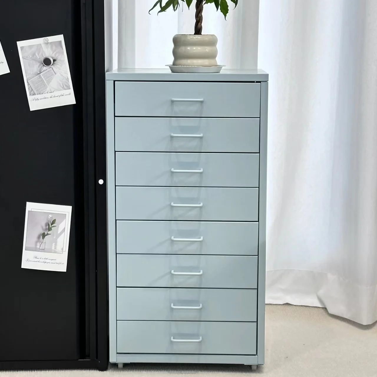 

Cream Helmer storage chest of drawers simple multi-layer home living room storage table bedroom snacks bedside chest