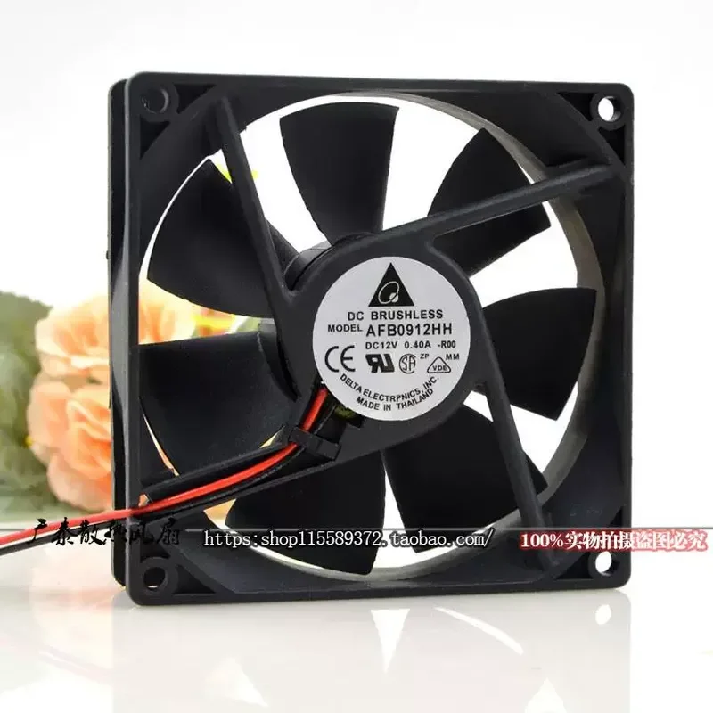Original Delta AFB0912HH 0.40A 12V 90x25mm Double Ball Bearing Chassis Fan for Delta