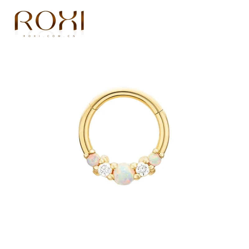 

ROXI Zircons Hoop Earrings For Women 925 Sterling Silver 1PC Ear Nose Jewelry Heart Round Body Parts Earrings Jewelry