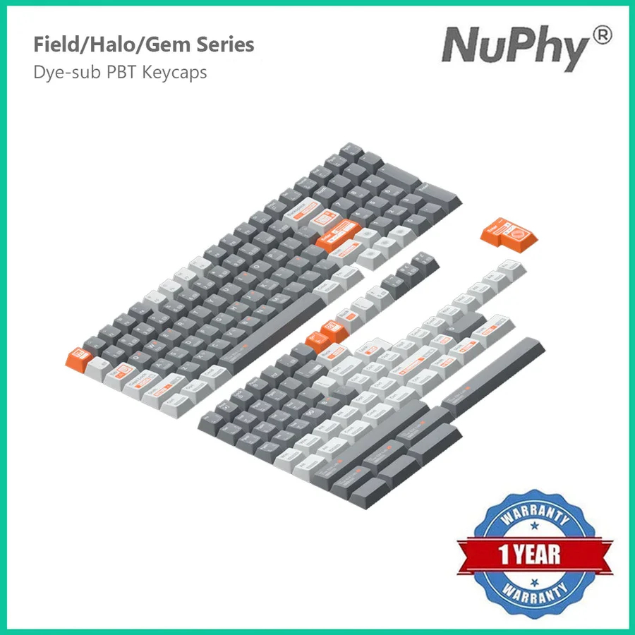 NuPhy ®   O kit de teclas EM Lab Cherry Dye-sub PBT, tudo em um