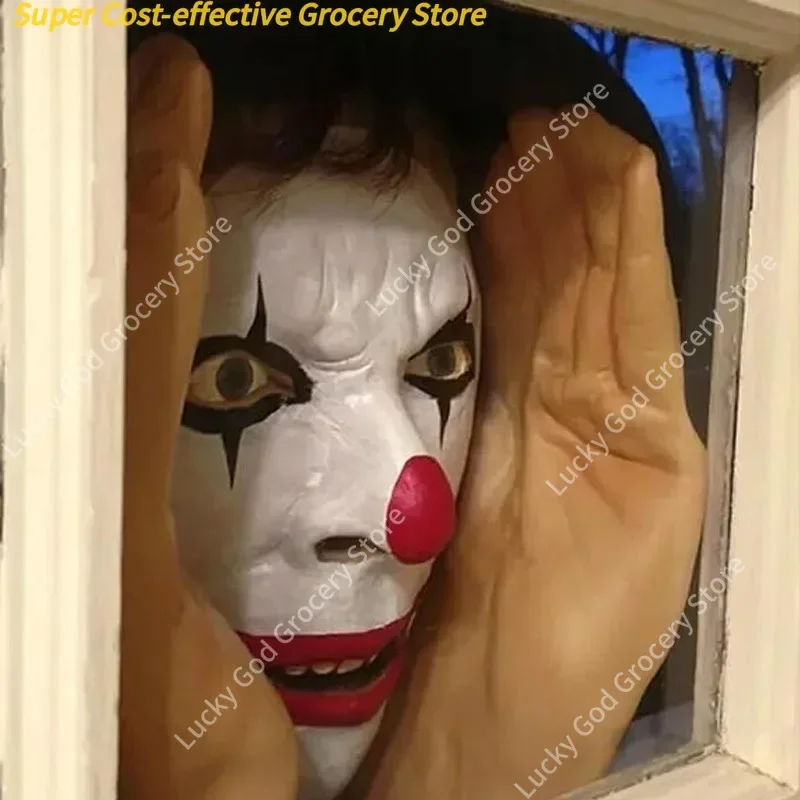 مخيف غريب هالوين الديكور مهرج نافذة داخلية وخارجية لخوف الحفلات مخيف البلاستيكية ورق حائط مزخرف ملصق