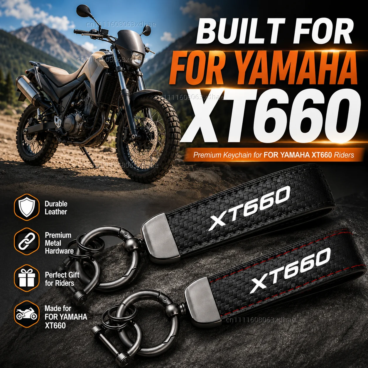 High-Grade Leather Motorcycle Keychain Holder Keyring Accessories For YAMAHA XT660 X R Z XT660X XT660R XT660Z 2004-2020