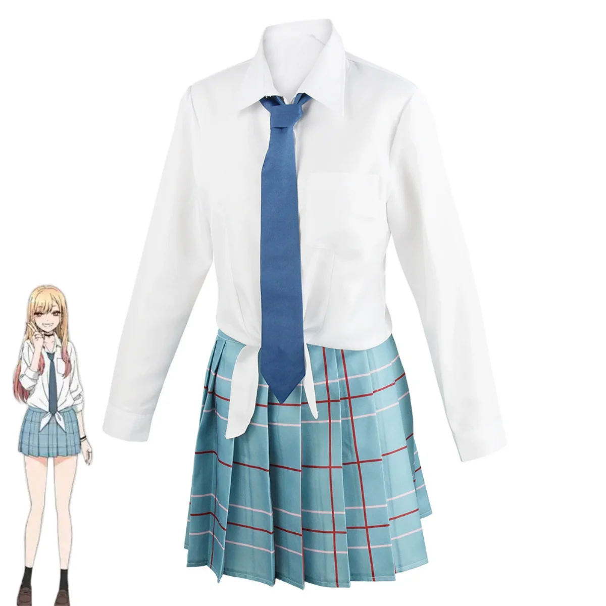 Anime My Dress-Up Darling Kitagawa Marin Inui Sajuna Gojo Wakana Cosplay Costume School Uniform Dress Wig Man Woman Sexy Suit - Image 5