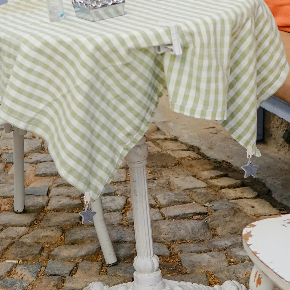 6Pcs Tablecloth Weights Star Shaped Sturdy Teardrop Clips Windproof Outdoor Picnic Decorative Reusable Reliable Table Cover