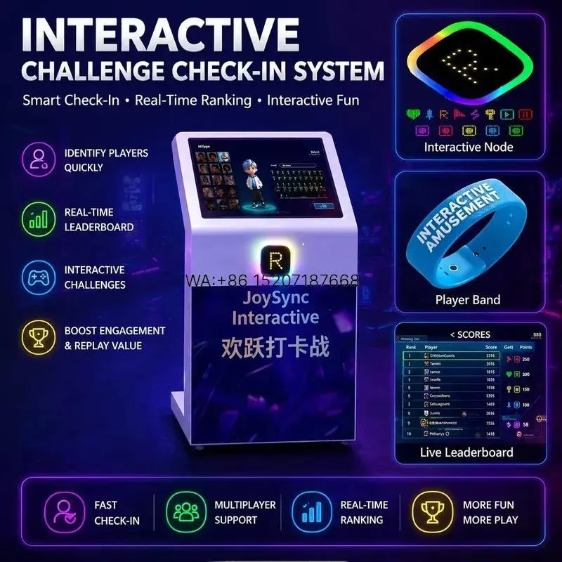 Wmwmnu for InteraGame Interactive Wristband Tap Challenge System Multiplayer RFID Bracelet Check-in Competition Game for