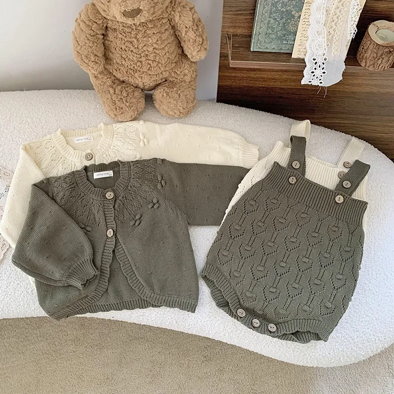 Bardibess Baby Clothing Set Infant Girls Prom Sweaters Knit Bodysuit Girs Outfit