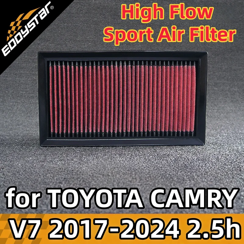 

Спортивный воздушный фильтр с высоким расходом для TOYOTA CAMRY V7 2017-2024 2,5 часа Hybrid AXVH70 AXVH71, моющиеся гоночные впускные фильтры