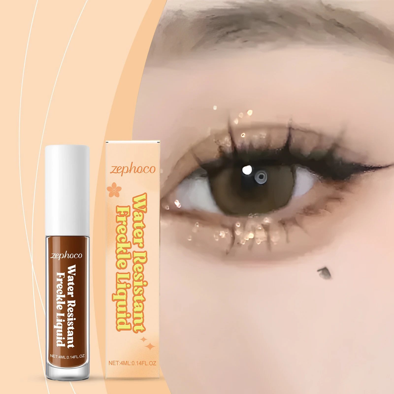 قلم النمش المزيف للوجه طبيعي مقاوم للماء محاكاة بقعة وهمية سهلة اللون قاعدة ماكياج سريع الجفاف طويل الأمد أداة تجميل 4 مللي #1