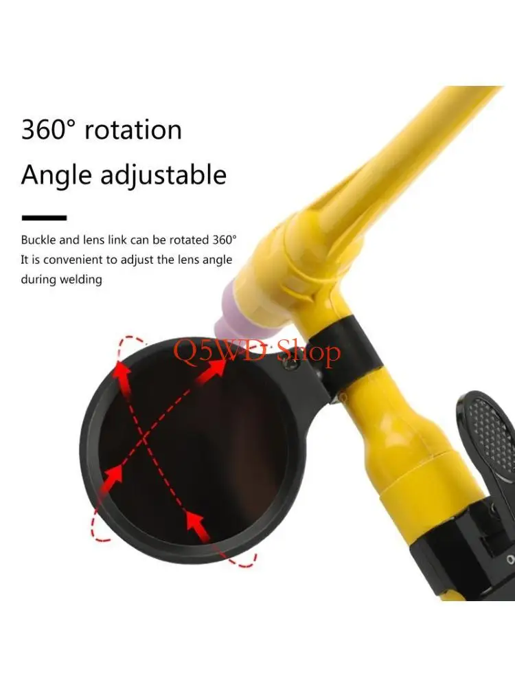 Q5WD قطع غيار لحام عالية الأداء قوس TIG تظليل مرآة شعلة لحام نظارات تستخدم ل QQ150A WP17 WP18 WP26