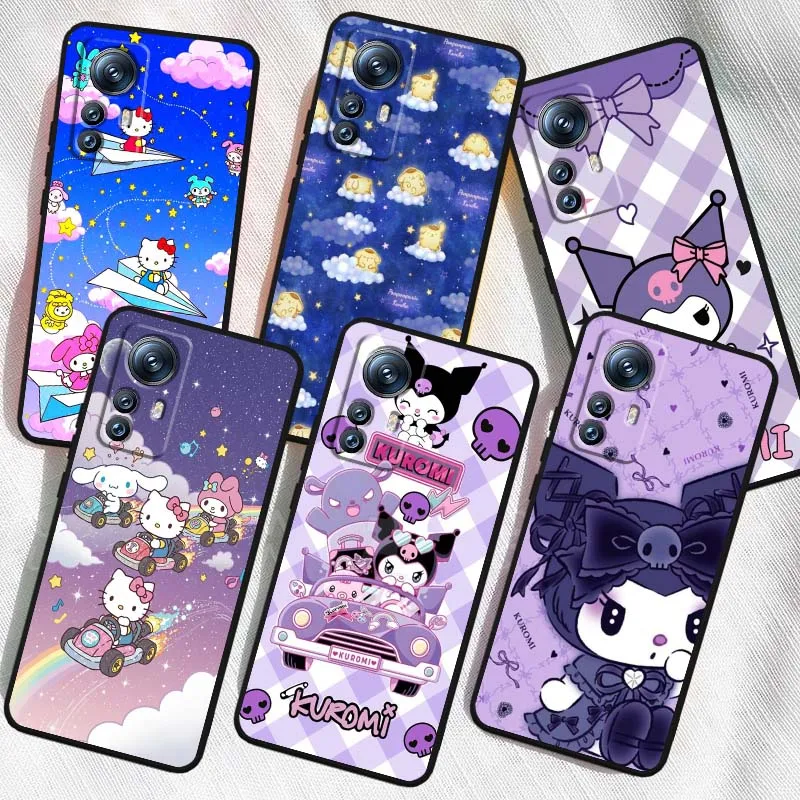 

Hello Kitty Kuromi Art Cute Phone Case For Xiaomi Mi 15 14 13 13T 12 12T 12S 11 11i 11T Pro Ultra Lite 5G Black Soft Cover