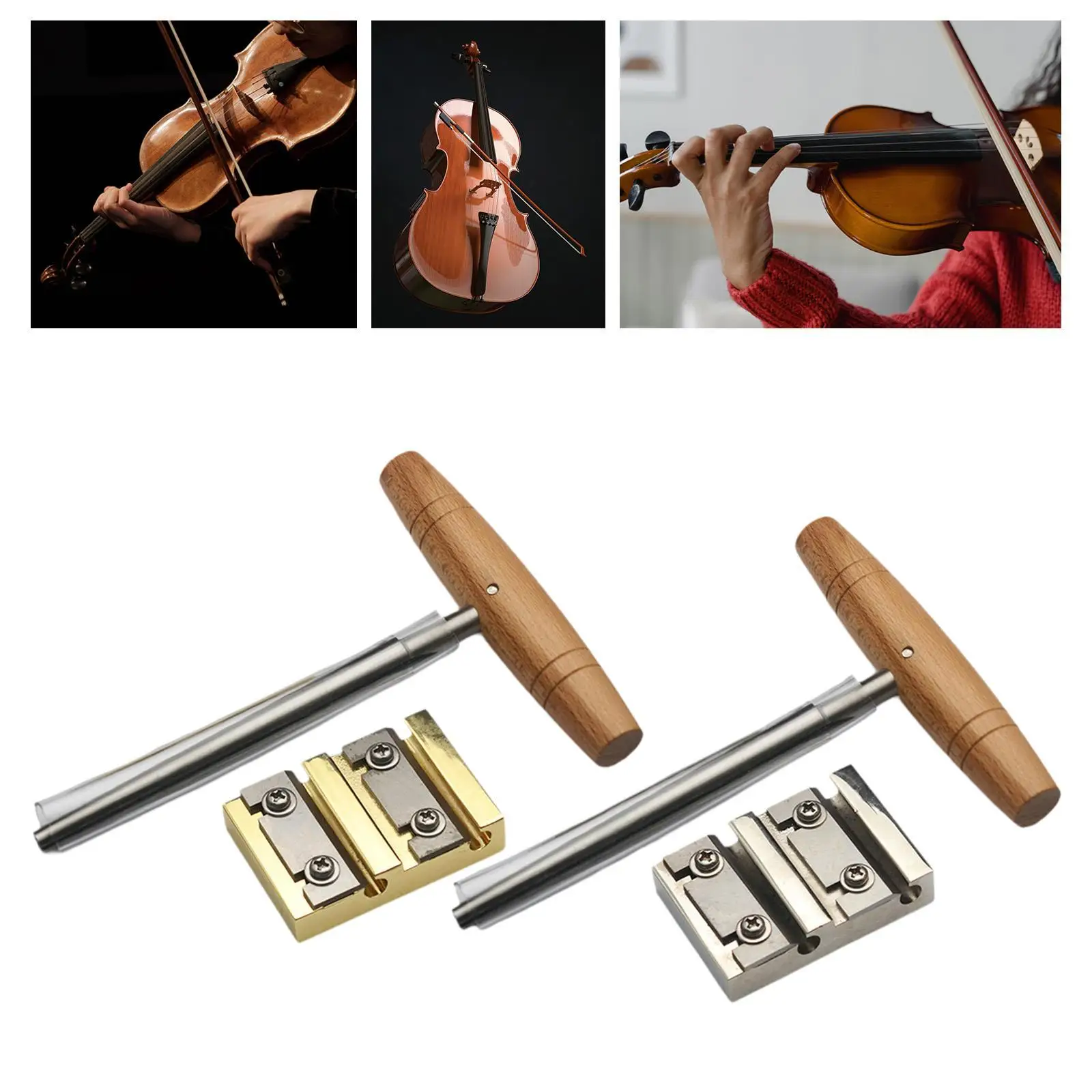 

Violin Peg Hole Reamer Set Violin Tool Set for Acoustic Guitar Double Bass Ukulele with Wood Handle Violin Peg Reamer Tool