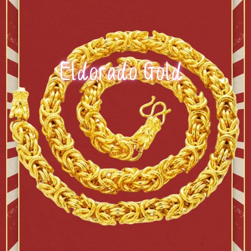 

Высокое качество AU750 настоящее золотое ожерелье мужское властное золотое ожерелье с головой дракона 18-каратное золото цепочка из кости дракона ювелирные изделия роскошные gifV