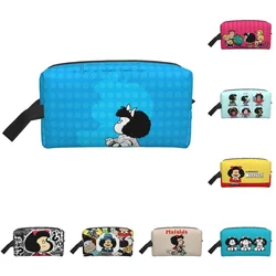 Mafalda Storage Bag for Women Quino Comic Manga Portable Large Capacity Toiletry Bag for Travel Storage Cosmetic Bag