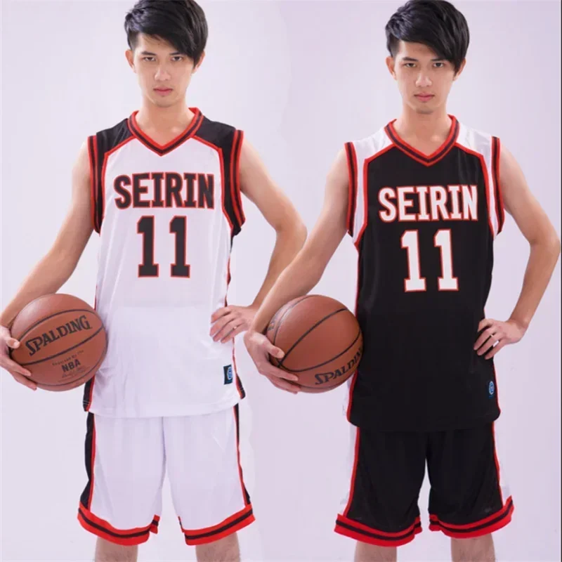 3D ชุดเครื่องแบบคอสเพลย์ Kuroko NO basuke JERSEY Basket เซ็ตชุดเสื้อผ้ากางเกงขาสั้นเบอร์10 11 Kagami Taiga