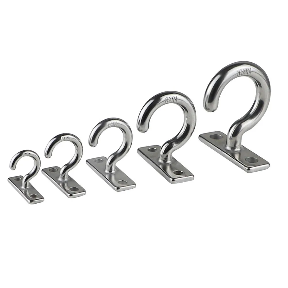 Heavy Duty Ceiling Hooks 304 Stainless Steel Top Mount Hooks for Hanging Clothes Pictures Lights Flat Question Mark Design