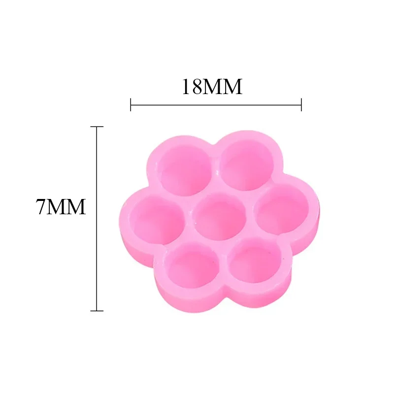 100PCS plastic portable eyelash powder flower cup wreath  eyelash flower cup mini cute flower cupFalse eyelash tool accessories