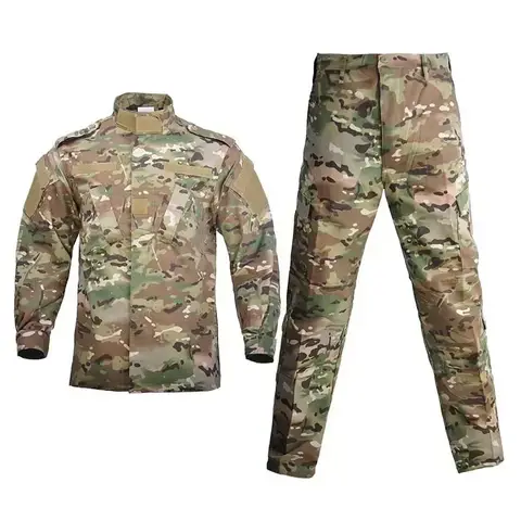 Multicam Camo Male Security Uniform Tactical Jacket Special Training Clothes Safari Suit Military Uniform Tactical Combat Suits