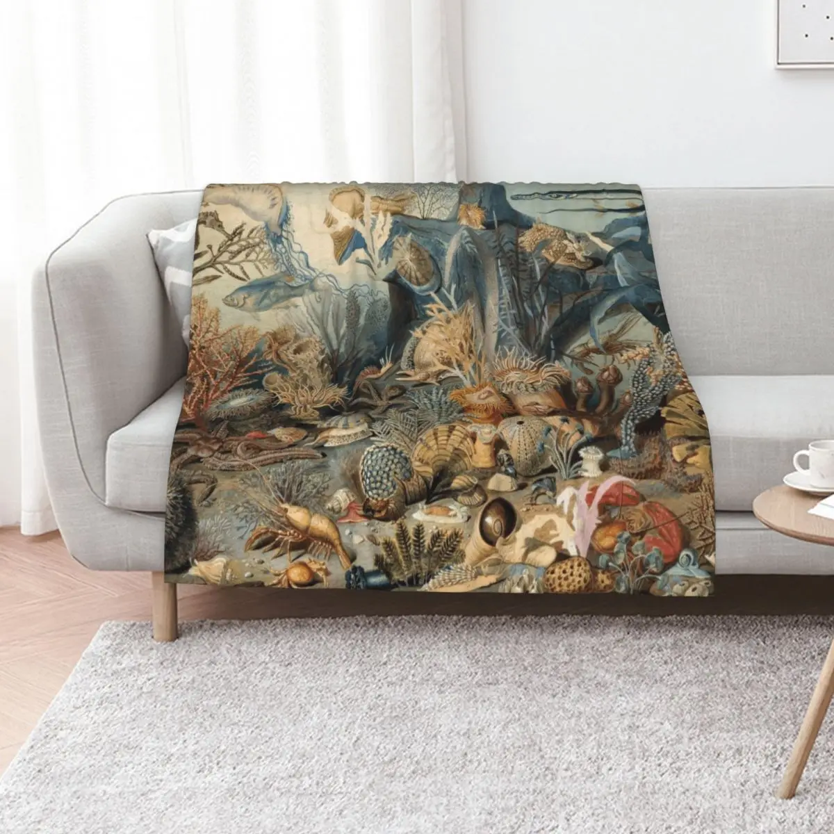 Ocean Life, Artistic Ocean Art, Diver Enthusiast-Scuba Diving Throw Blanket Soft Big Moving Hair Designers Blankets