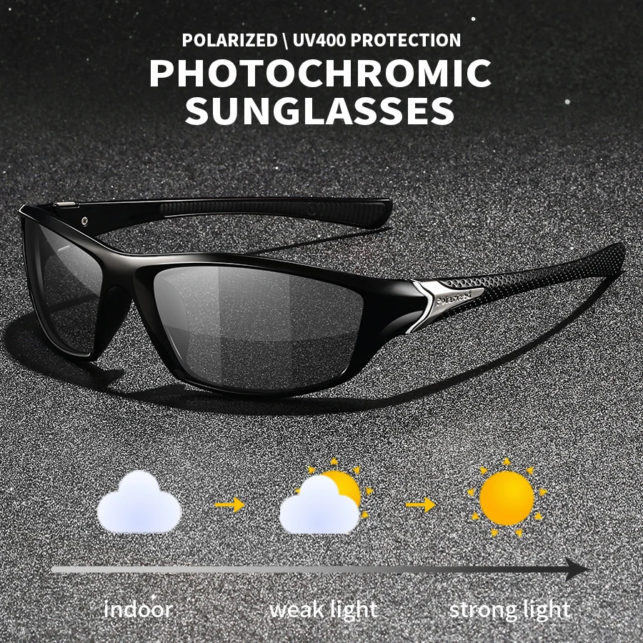 Photochrome Polarisierte Sport-Vintage-Sonnenbrille für Männer und Frauen Angeln Radfahren Autofahren Bergsteigen Chamäleon-Sonnenbrille – Detail 2