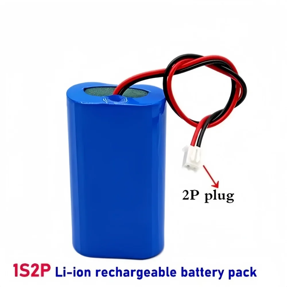 

Аккумуляторный блок 1S2P 18650 3.7V 7000mAh Li-ion с разъемом 2P и встроенной BMS для радиоуправляемых вертолетов, электроинструментов, резервного питания